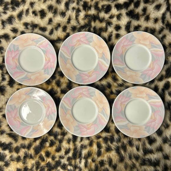 Vintage 1990 Sara China Pearl Fine China 6” Plates - Set of 6 - Picture 1 of 5